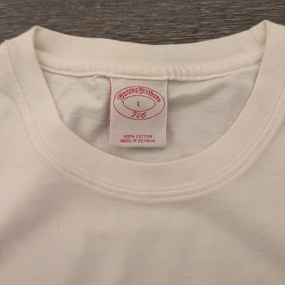 Brooks Brothers White T Shirt Men's Size L - Picture 3 of 4